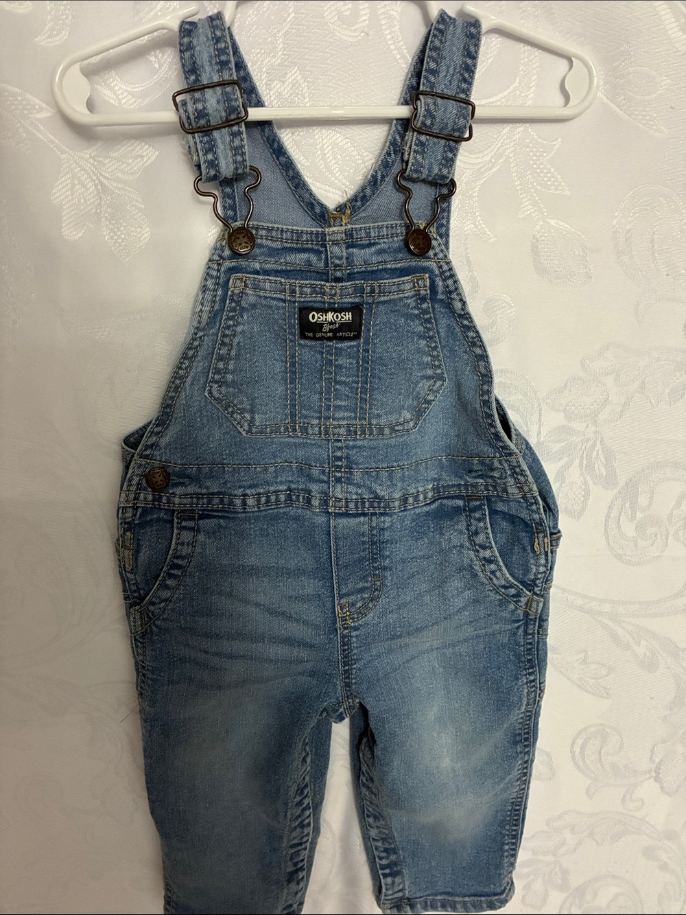 OshKosh B'gosh Denim Overalls in Faded Blue